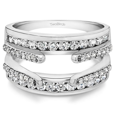 0.5 Ct. Combination Cathedral and Classic Ring Guard